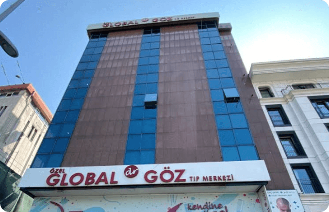 Global Dr. Göz Tıp Merkezi bünyesindeki uzman doktor ve modern sağlık merkezi klinik binası görseli